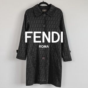 Super Rare Vintage 90’s Fendi Zucca Logo Long Coat Made In Italy